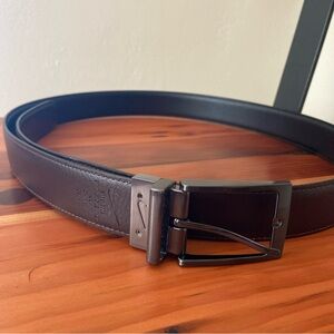 Nike Men's Black /brown reversible synthetic Leather Belt size 42